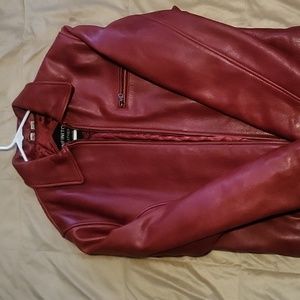 Red leather Jacket